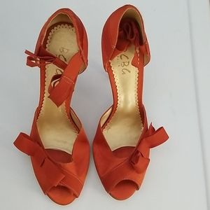 BCBG satin heels